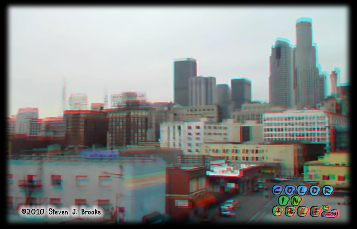 Pretty picture of the L.A. skyline in 3D...