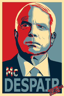 McDespair, my take on the Sheppard Fairey revolution of the Obama "HOPE" poster